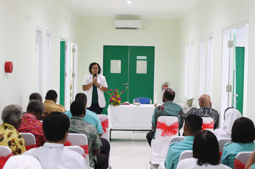Sambutan oleh Plt. Direktur RSMM, dr. Theresia Nina.